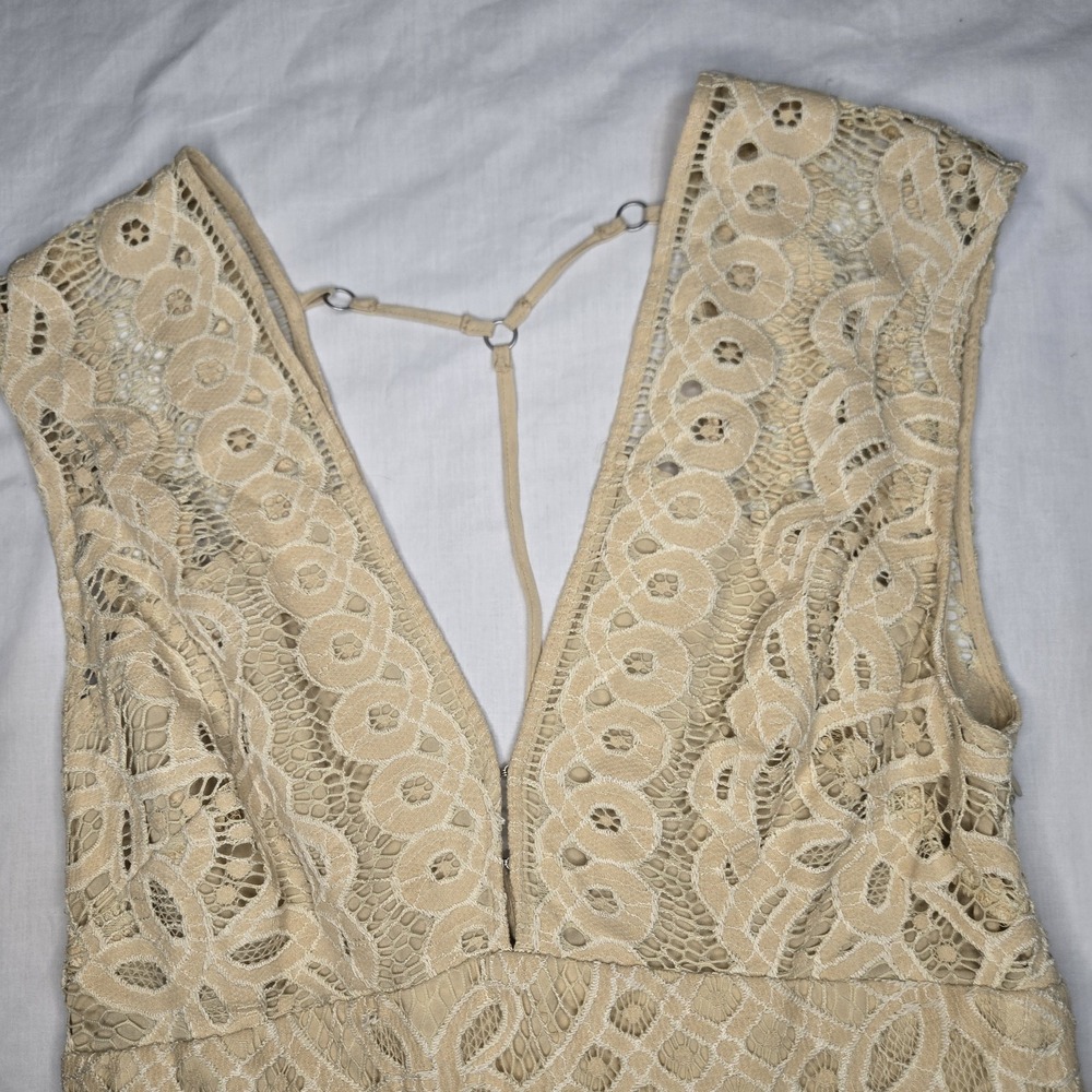 Free People Dress One Million Lovers Lace Mini Dress Size 4 Side Zip Sleeveless - Picture 9 of 12